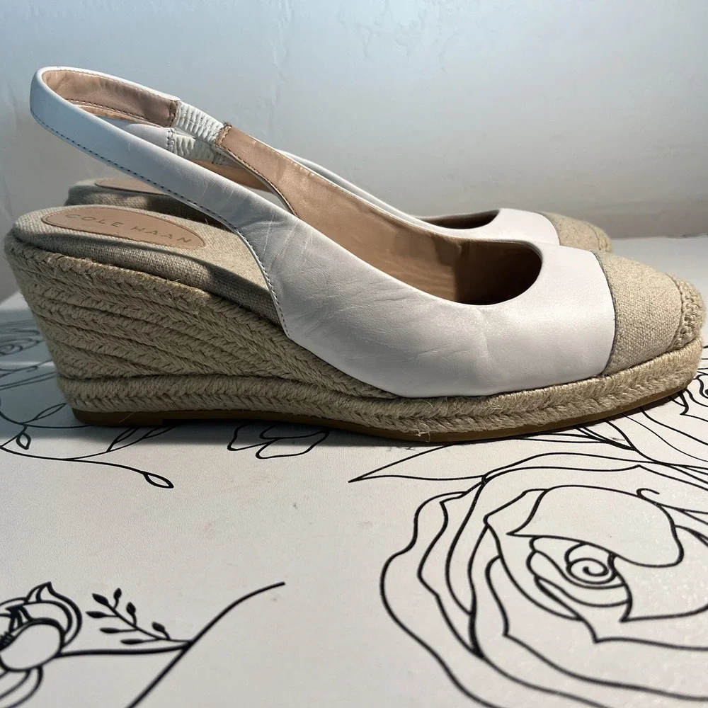 Cole Haan women's Shoes Sandals Cloudfeel Espadrille Wedge Slingback Size 10B
